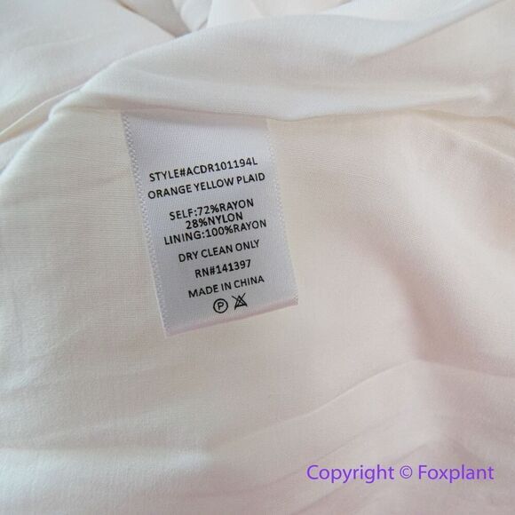 New! New ASTR The Label Ilana Plaid Puff Sleeve Tie Open Back Tiered Midi Dress - Picture 16 of 16